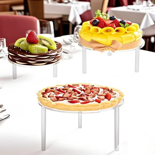 Miniatura 7 de Soporte acrílico para cupcakes para boda, soporte de exhibición de pasteles de 3 niveles, soporte de postres para panadería, pizza, hogar, fiesta