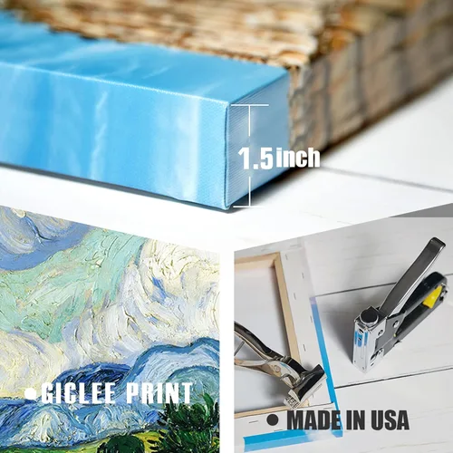 Miniatura 626 de A&T ARTWORK Campo de trigo con cipreses de Van Gogh Las reproducciones de arte clásico mundial, impresiones en lienzo giclée para decoración