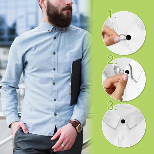 Miniatura 4 de 9 extensores de cuello de alta calidad para camisas de vestir, pantalones de mezclilla para hombres y mujeres, extensores de botón elásticos