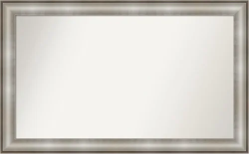 Miniatura 441 de Amanti Art Espejo de baño plateado para sobre fregadero, 28 x 47 pulgadas, espejo rectangular de plata imperial, marco de madera tradicional de gran
