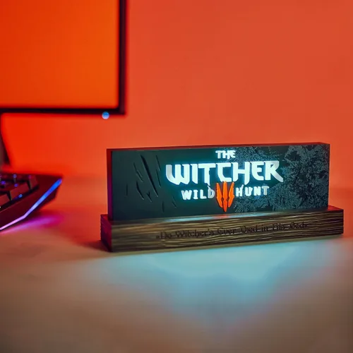 Miniatura 5 de Neamedia The Character Company The Witcher III: Luz con logotipo de Wild Hunt, licencia oficial, luz LED para sala de estar u oficina, móvil