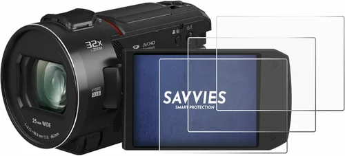Miniatura 2 de savvies Paquete de 18 protectores de pantalla compatibles con Panasonic HC-VX3 Protector de pantalla transparente
