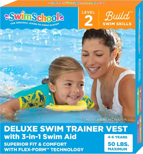 Miniatura 8 de SwimSchool Chalecos de Entrenamiento de Natación para Niños para Niños Pequeños de 2 a 6 Años – Niños/Niñas – Varios Colores/Estilos – Flotadores