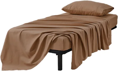 Miniatura 13 de Kingnex Sábanas de sofá cama individual para sofá cama extraíble de 36 x 72 pulgadas, microfibra suave de doble cepillado 1800, 3 piezas incluyen 1