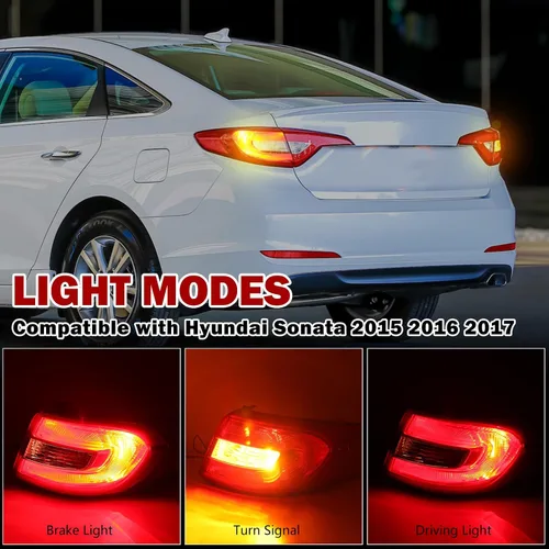 Miniatura 3 de Luz trasera compatible con Hyundai Sonata 2015 2016 2017 sustituye a 92401C2000 HY2804129 (lado izquierdo del conductor)