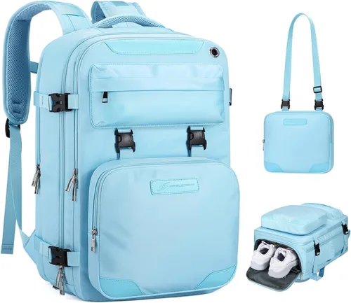 Miniatura 12 de Maelstrom Mochila de viaje para mujeres y hombres, mochila impermeable para laptop de 17 pulgadas, regalo para mochila de trabajo escolar con bolsa
