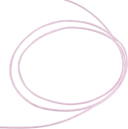 Miniatura 4 de Cordón de algodón encerado rosa de 300 pies de hilo trenzado para cuentas y collar de 0.039 in (0.04 pulgadas) con carrete para pulseras, collares