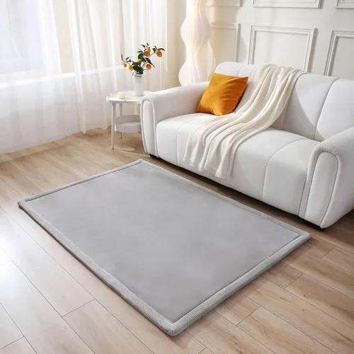 Miniatura 36 de Hakuna Matte - Alfombra de juego prémium para bebé de terciopelo coral ultrasuave con espuma viscoelástica, antideslizante, resistente al agua,
