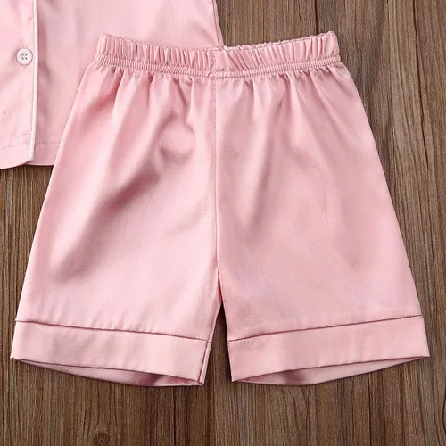 Miniatura 142 de Conjunto de pijama de manga larga con botones para niña pequeña, conjunto de ropa de dormir