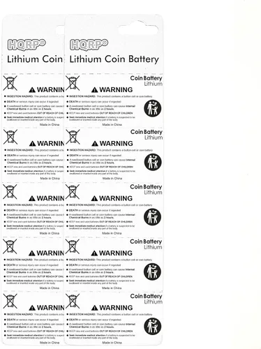 Miniatura 6 de HQRP Paquete de 10 pilas de litio CR2032 de 3 voltios CR2O32 CR2032L