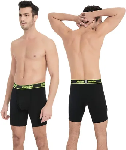 Miniatura 2 de ZONBAILON Ropa interior para hombre, paquete de calzoncillos bóxer de viscosa de bambú transpirable, refrescante, ropa interior grande y alta