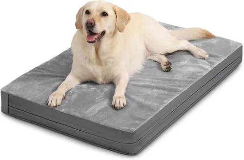 Miniatura 16 de Cama impermeable para perros pequeños, almohadilla para jaula de 24 pulgadas, cama ortopédica lavable para cachorros con funda extraíble reversible