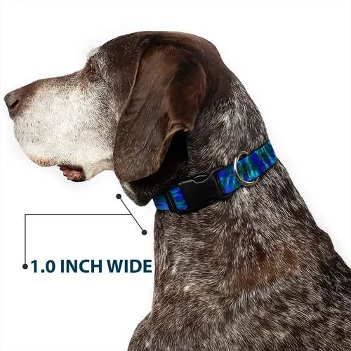 Miniatura 6 de buckle-down 15 – 26" Tie Dye Verde/Azul/Púrpura de plástico Clip Collar, Grande