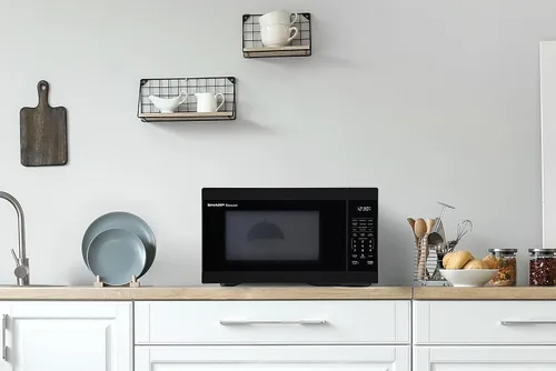 Miniatura 6 de Horno de microondas SHARP para mostrador con bandeja giratoria extraíble de 12.4", 1000 vatios, 1.1 pies cúbicos, color negro
