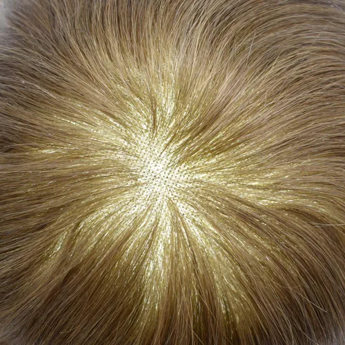 Miniatura 4 de Mens Toupee Hair Piece Real Human Hair Fine Mono Toupee para hombres Sistema de reemplazo de cabello para hombre Postizo Protesis Capilar Para