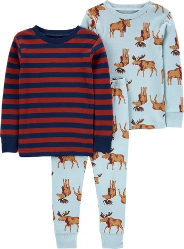 Miniatura 13 de Simple Joys by Carter's Conjunto de pijama de algodón ajustado de 3 piezas para bebé