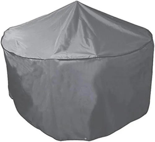 Bosmere Funda resistente a la intemperie para mesa y sillas para exteriores, 64 pulgadas de diámetro x 33 pulgadas de alto, gris