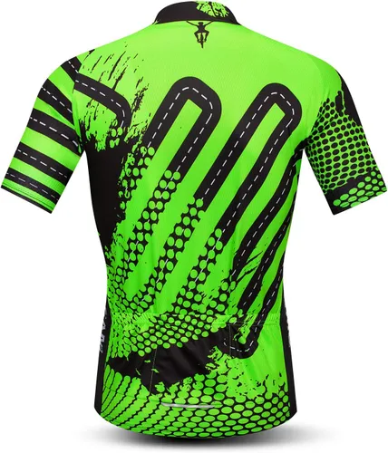 Miniatura 137 de Weimostar Hombre Ciclismo Jersey Manga Corta Bicicleta Ropa Multicolor Diamante