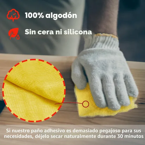 Miniatura 5 de S&F STEAD & FAST Paño de pintor adhesivo para carpintería, pintura, pegajoso, trapos antiestáticos para automoción, lijado, limpieza, desempolvado