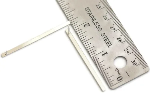 Miniatura 3 de Pendientes geométricos modernos de 0.118 in con relleno de oro de 14 quilates de 2 pulgadas de largo