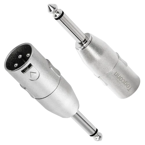 Miniatura 10 de Adaptador TRS de 1/4" a XLR 2 paquete - Adaptadores XLR macho y hembra de 6.35mm 1/4