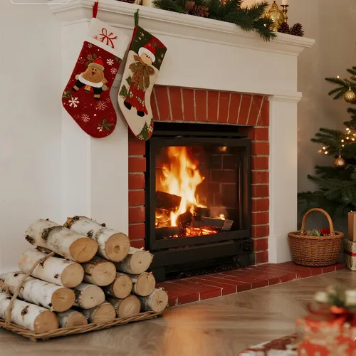 Miniatura 8 de Sancodee Paquete de 6 troncos de abedul blanco para chimenea - Troncos de árbol de abedul para decoración, leña decorativa para repisa falsa