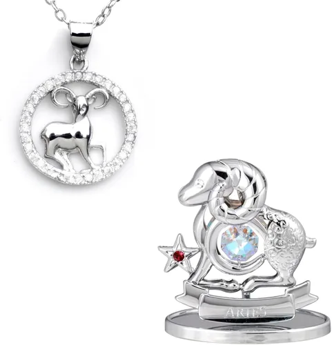 Miniatura 21 de CRYSTOCRAFT Regalo de sagitario, adorno de constelación con cristal austriaco, adorno de cristal de signo del zodiaco, colección de decoración