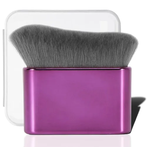 Miniatura 12 de Yoseng Cepillo autobronceador – Cepillo Kabuki de oro rosa para cuerpo, cara y manos, vegano, aplicación sin rayas, multiusos para autobronceador
