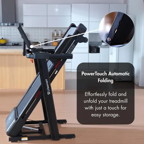 Miniatura 5 de Lifesmart PowerTouch - Cinta de correr plegable para el hogar Motor sin escobillas, 10% de inclinación y -3% de disminución, plegado automático