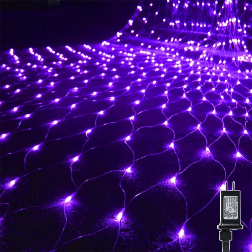 Miniatura 12 de Waterglide - Luces de red de San Valentín para exteriores, 12 x 5 pies, 360 luces LED de malla con 8 modos de iluminación, luces impermeables