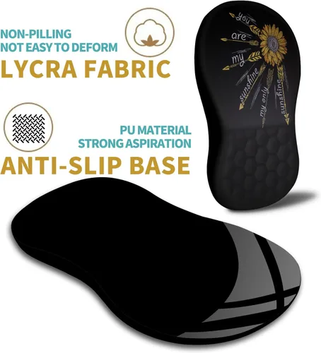 Miniatura 6 de Hokafenle Alfombrilla Ergonómica para Ratón con Soporte para Muñeca con Diseño de Masaje, Reposamuñecas para Aliviar el Dolor con Espuma con Memoria