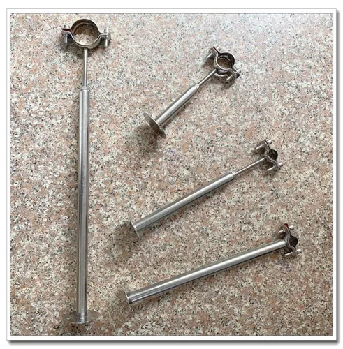 Miniatura 3 de 1 juego de soportes de tubo de montaje en pared de acero inoxidable 304, correas de tubo ajustables para tubo de 0.748-0.866 in, altura de soporte