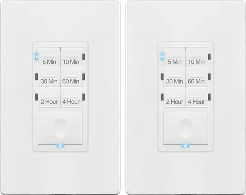 Miniatura 8 de ENERLITES Interruptor de temporizador de cuenta regresiva, ventilador y temporizador de luz, 5 minutos a 4 horas, indicador LED de luz nocturna
