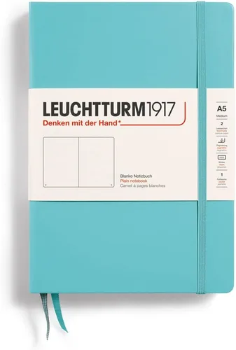 Miniatura 111 de LEUCHTTURM1917 - Cuaderno de tapa dura mediano A5 con 251 páginas numeradas para escritura y diario (verde menta, con puntos)