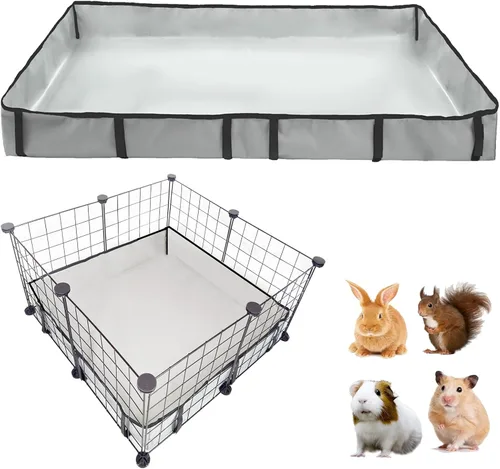 Miniatura 18 de DZWLKJ Forro de jaula de conejillo de indias, base impermeable y lavable, 28 x 56 pulgadas, adecuado para conejos, chinchillas, erizos, hurones