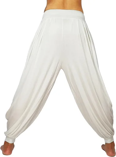 Miniatura 36 de Lovely Creations Pantalones holgados con cintura elástica y harem Aladdin para mujer