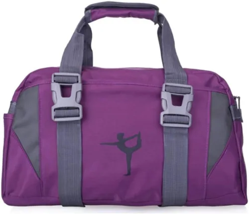 Miniatura 4 de Bolsa de lona de baile para niñas, bolsas de gimnasia deportiva para niños, bolsa de baile de jazz, ballet, hip hop, bolsa de deportes rosa, Púrpura