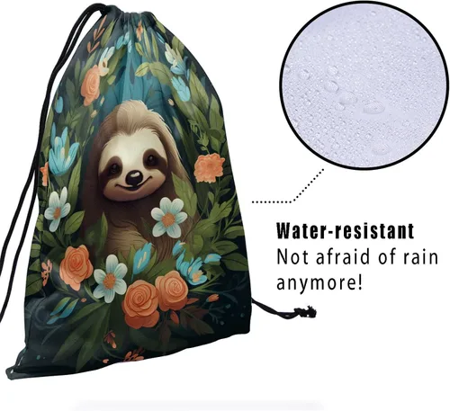 Miniatura 74 de Bolsa de agarre de gimnasia de piel de animal, bolsa de gimnasia con cordón ajustable, bolsa de cuerda para fauna silvestre, Mariposas Galaxy