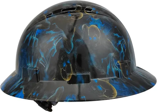 Casco de seguridad OSHA de ala completa, casco de seguridad duradero y ligero de fibra de carbono, equipo de protección de suspensión de trinquete