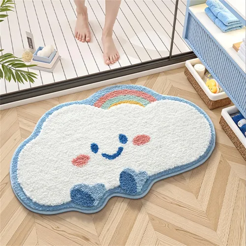 Miniatura 8 de Ankah Alfombras de baño, lujosas alfombras de ducha de microfibra suave y peluda, absorbentes y antideslizantes, alfombras de felpa para ducha