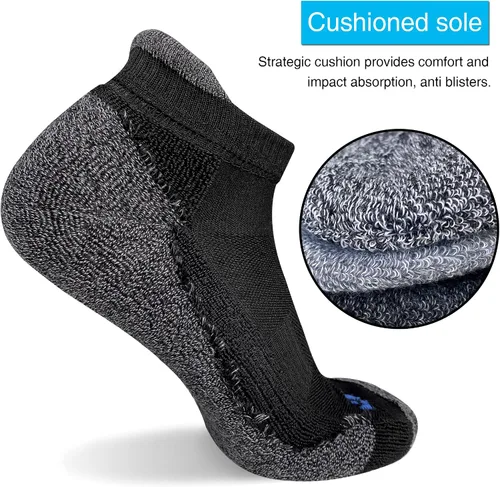 Miniatura 4 de APTYID Calcetines tobilleros acolchados para hombre (6 pares)