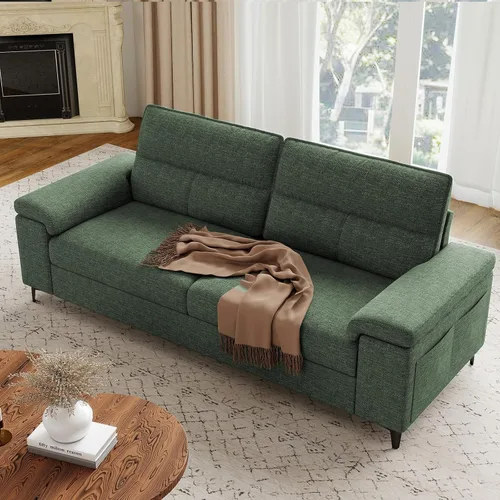 Miniatura 32 de Upvilla Sofá moderno de 71.25 pulgadas para sala de estar, sofás de asiento profundo con cojín de 8 pulgadas, cómodo sofá de amor de felpilla de 2