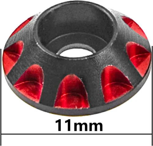 Miniatura 5 de 2 botones de ala HIRCQOO 1/10 RC RC Metal trasero botones de ala exterior OD 0.433 in compatibles con HPI HSP Redcat Traxxas Axial 1/10 RC Off Road