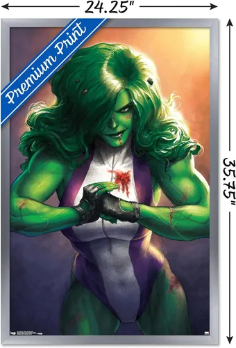 Miniatura 3 de Trends International Marvel Comics - She-Hulk - Totally Awesome Hulk - Póster de pared con portada #4, 14.725 x 22.375 pulgadas, versión enmarcada