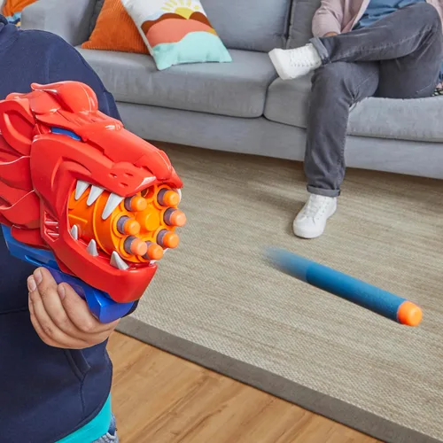 Miniatura 11 de NERF Wild Lionfury, lanzador de dardos fácil de jugar, 16 dardos Nerf Elite, juguetes de león Nerf Blaster para niños y niñas de 6 años en adelante