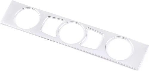 Miniatura 3 de ABS Auto Interior Consola Central Aire Acondicionado Botón Decoración Marco Adhesivo Ajuste Para BMW E60 Serie 5 2004-2010 Accesorios Automóviles