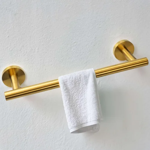 Miniatura 5 de Modket 9 pulgadas de oro cepillado barra de toalla de baño hardware de acero inoxidable 304 montado en la pared toalla de cocina titular paños