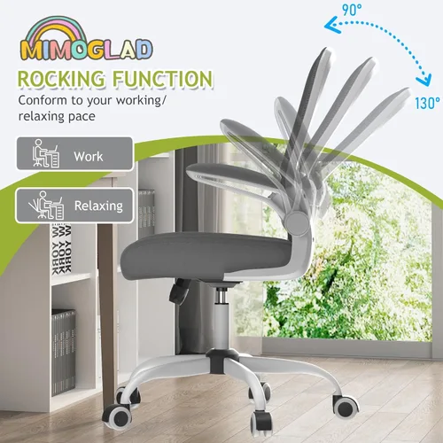 Miniatura 6 de Mimoglad Silla de Oficina para el Hogar, Silla de Escritorio con Respaldo Alto, Silla Ergonómica de Malla para Computadora con Soporte Lumbar Gris