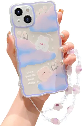 Miniatura 40 de Compatible con iPhone 11 Funda Lindo Dibujos Animados Pequeño Oso Conejo con Lindo Diseño de Cadena para Mujeres Niñas Estético Kawaii Funda Delgada
