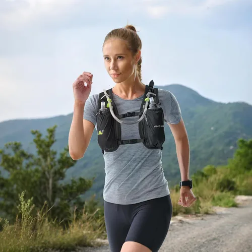 Miniatura 6 de N NEVO RHINO Chaleco para correr, chaleco de hidratación de 5 litros con vejiga de agua de 1.5 L, mochila de hidratación ligera para senderismo